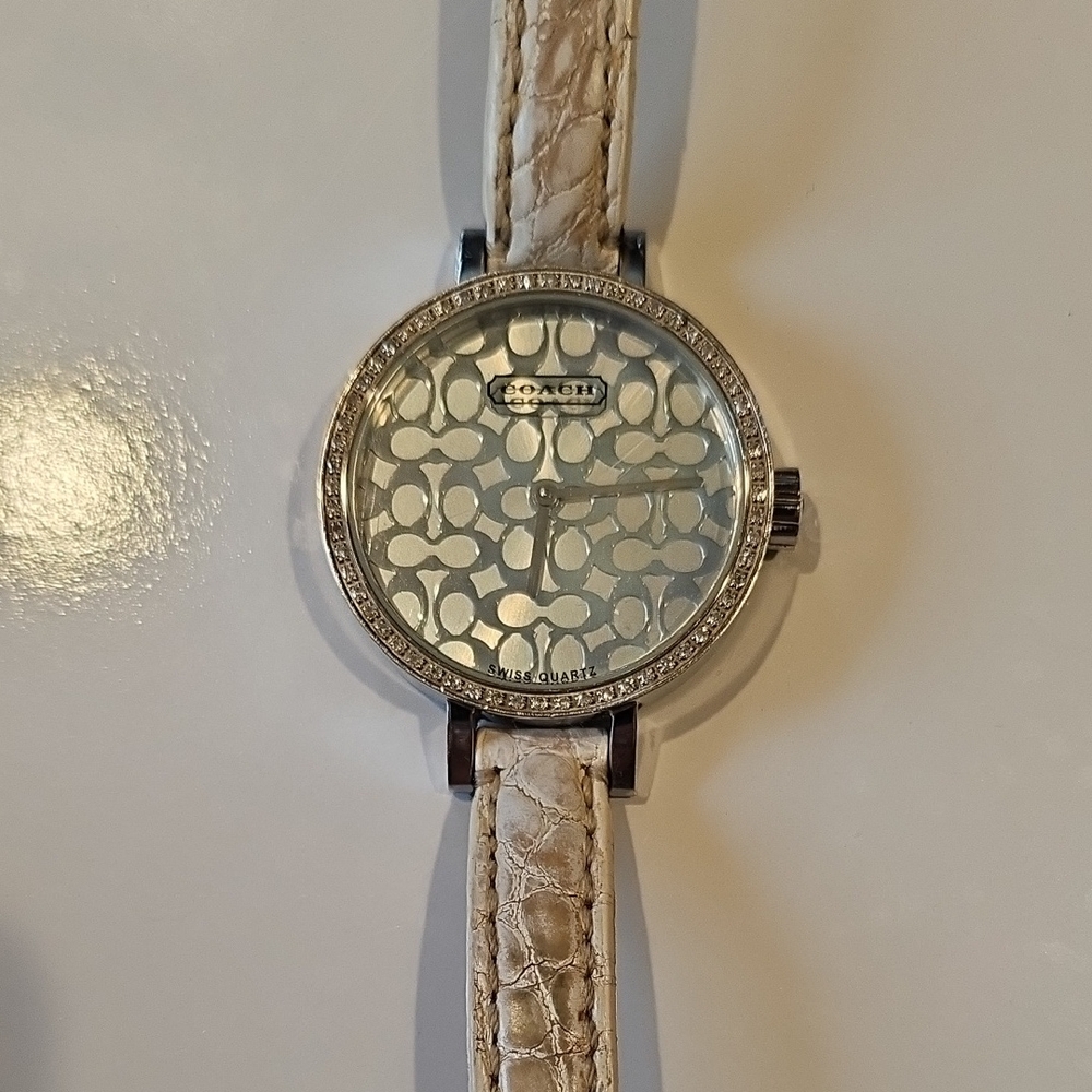 Coach Ivory Signature Watch